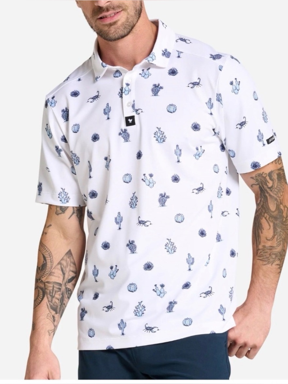 Bad Birdie Mens Deserted Pique Polo Shirt Size XXL NEW